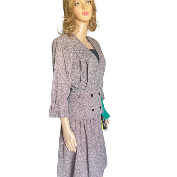 New Blake Elizabeth Dresses | 1980s/1990s
 Dress Shoulder pads brown size 8P - Picture 2 of 15